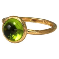 14 kt Yellow Gold ring with Peridot Gold color: Yellow Ring size: 6 3/4 US Total weight: 2.85 grams Set with: - Peridot Cut: Cabochon Color: Green Peridot Jewelry Rings, Gold Peridot Ring, Peridot Engagement Rings, Yellow Ring, Peridot Jewelry, Yellow Rings, Cabochon Ring, Peridot Ring, Color Dorado