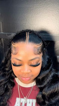 Pinby: @theaishaaaa 💕 Style Wigs Black Women, Birthday Wig Styles, Highlight Quick Weave, Lace Hairstyles, Deep Wave Bob, Wig Colors, Sew In Hairstyles, Hairstyles For Black Women, Wand Curls