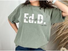 Personalized EdD Tshirt Graduation Gift Doctor of Education Shirt Custom New Doctor Crewneck Education Student Gift Ed.D. Graduate Professor Gifts For Doctorate Graduation, Customizable Casual T-shirt For Graduation Gift, Casual Crew Neck T-shirt For Graduation Gift, Casual Crew Neck Top For Graduation Gift, Doctor Of Education, Nurse Educator, Education Student, Graduation Look, Doctor Graduation