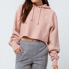 Champion X Uo, Size M, Muted Pink Cropped Hoodie With Unfinished Hem And Long Sleeves. Material: 81% Cotton And 19% Polyester. Measurements (Lying Flat): Length 16”, Bust 20.5”, Waist 18.75”, Shoulders 21”, Sleeves 26.5” (24.5” Folded). Pink Hooded Top For Fall, Casual Pink Hooded Top, Pink Cotton Hoodie Top, Pink Winter Hoodie, Pink Hoodie For Streetwear, Pink Hoodie Top For Streetwear, Casual Pink Sweatshirt For Fall, Urban Outfitters Cotton Hoodie, Pink Long Sleeve Top With Drawstring Hood