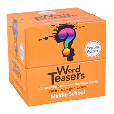 an orange box with the word teaser's on it and a question mark