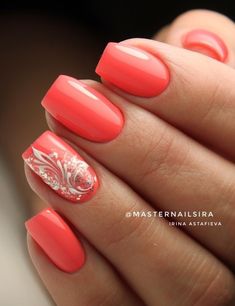 90+Perfect Nail Art Designs and Colors for Summer Coral nail art Coral Nail Ideas, Coral Images, Coral Nail Art, Neon Coral Nails, Nail Ideas Summer, Coral Nails With Design, Summer Nails Diy, Coral Nail, Spring Nails 2023