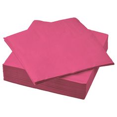 pink napkins stacked on top of each other