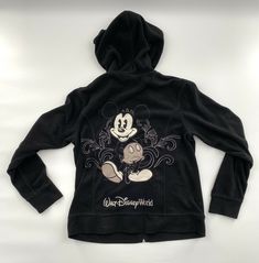 Disney Parks Women's Mickey Mouse Fleece Black Hoodie Size Small Authentic . Condition is "Pre-owned". Shipped with USPS Priority Mail. Black Mickey Mouse Sweatshirt For Streetwear, Black Disney Sweatshirt For Streetwear, Black Disney Winter Sweatshirt, Black Disney Sweatshirt For Winter, Black Long Sleeve Mickey Mouse Sweatshirt, Black Mickey Mouse Hoodie, Black Mickey Mouse Hooded Hoodie, Cotton Hoodie For Disney Fan Events, Cotton Hooded Hoodie For Disney Fan Events