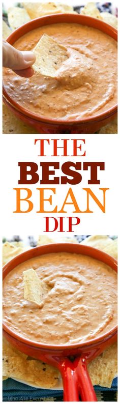 the best bean dip recipe is made with only three ingredients and it's ready to be eaten