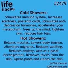 1000 Life Hacks by Megeb 1000 Lifehacks, Cold Showers, Quotes Strong, Survival Quotes, 1000 Life Hacks, Cold Shower, Makeup Tricks, E Mc2, Simple Life Hacks