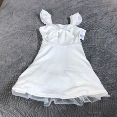 Knit Works White Dress! New With Tags! Never Worn! Cute Fitted Knit Dress, Casual Fitted Mini Dress For Dress-up, Fitted Casual Mini Dress For Dress-up, White Fitted Mini Dress For Dress-up, Kids' Dresses, Knit Dress, White Dress, It Works, Color White