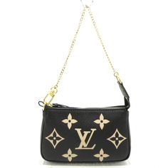 Louis Vuitton Mini Pochette Accessoire Handbag Black Beige Length 10.5cm Width 15.5cm Depth 4.0cm Length From The Top Of The Chain To The Top Of The Bag (Shortest): 15.0 Cm Louis Vuitton Mini Pochette, Louis Vuitton Mini, Bags Louis Vuitton, Handbag Black, Louis Vuitton Bags, Black Handbags, Beige Color, Louis Vuitton Bag, The Top