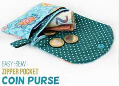 the coin purse is open and has coins in it