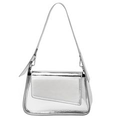 PRICES MAY VARY. Special Process: The surface of the handbag is made of high-quality PU leather. With a special process, smooth as a mirror, slightly reflective lacquer, shows a metallic sense of technology. Capacity: 10*6.7*2.7 inch（26*17*7cm）. Flap design Interior zipper design prevents items from falling out Interior consists of a main pocket and side pouches sophisticated this Hobo Bag can easily hold your cosmetics, such as makeup brushes and lipsticks, feminine hygiene products, mobile pho Feminine Hygiene Products, Bag For Wedding, Silver Purse, Metallic Clutch, Silver Clutch, Silver Bags, Hygiene Products, Feminine Hygiene, Bride Gifts