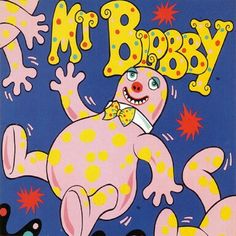 an image of a cartoon character with the word baby on it's face and legs