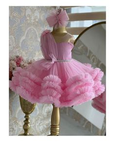 Get 10% off now! Buy pink ruffled puffy tulle ballgown party dress for girls at cheap price online. Free stable shipping and pro custom service since 2009. Baptism Birthday Party, Tulle Princess Dress, Party Dress For Girls, Flower Luxury, Tulle Ballgown, House Crafts, High Low Prom Dresses, Purple Prom Dress, Birthday Girl Dress