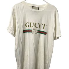 - Wore This Literally Twice - Super Soft And Kind Of Big Honestly I Think This Is A Small But Feels Like A Medium-Large Gucci Top, Oversized T Shirt, White Wash, Oversized Tshirt, Womens Tops, Tops & Tees, Gucci, ? Logo, T Shirt