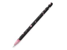 a black pen with pink stars on it