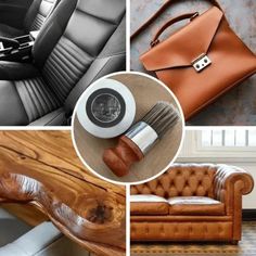 different types of leather furniture and accessories