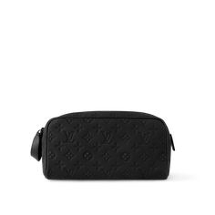 LOUIS VUITTON® - Dopp Kit - Monogram Louis Vuitton Travel Bags, Louis Vuitton Travel, Dopp Kit, Louis Vuitton Official, Monogrammed Leather, Black Hardware, Men's Collection, Travel Accessories, Cowhide Leather