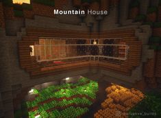 the interior of a mountain house in minecraft