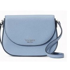 Absolutely Gorgeous Kate Spade Saddle Crossbody Bag.Pebbled Leather.Muled Blue Blue Crossbody Saddle Bag With Adjustable Strap, Blue Satchel Saddle Bag With Removable Pouch, Blue Saddle Bag Satchel With Removable Pouch, Blue Saddle Bag With Removable Pouch, Blue Saddle Bag With Removable Pouch Satchel, Blue Saddle Shoulder Bag, Blue Crossbody Saddle Bag With Removable Pouch, Blue Crossbody Saddle Bag, Blue Crossbody Saddle Bag With Detachable Strap