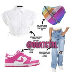 Pink Dunks Outfit, Pink Dunks, Dunks Outfit, Cute Nike Outfits