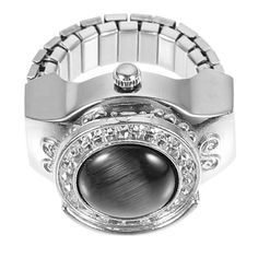 Description This project is a ring watch made of safe and durable metal material. It has creative design and practical functions. It can not only provide you with accurate time but also bring you a good decorative effect. The sparkling and chic ring watch can effectively modify your fingers and make you look more delicate and beautiful. This is a very practical jewelry ring watch that will serve you well. Features - Color: Silver. - Material: Quartz Glass + Metal. - Size: 2.50X2.40X2.10cm/0.98X0 Practical Jewelry, White Pearl Jewelry, Pocket Watch Necklace, Chic Rings, Small Ring, Retro Watches, Vintage Pocket Watch, Luxe Jewelry, Gold Watch Men