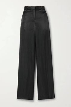 The 11 Best The Row Wide-Leg Trousers To Invest In This Year | Who What Wear UK Workwear Capsule Wardrobe, Workwear Capsule, Chic Wardrobe, Black Wide Leg Trousers, Never Regret, Satin Pants, Popular Styles, Fashion People, Modest Fashion Outfits