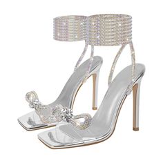 Dress Reference, Cross Strap Sandals, Fairy Shoes, Womens Active Wear Outfits, Rhinestone High Heels, Led Fashion, Chic Heels, Prom Ideas, Bling Shoes