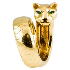 Cartier Panther via Gem Gossip Panther Jewelry, Cartier Panther, Gem Gossip, Clothes Black, Cartier Panthere, Dresses Online Shopping, Shades Of Gold, Bling Rings, Art Unique