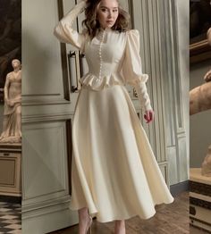 50th Style 1950s, Tulle Sleeve Dress, Cute Hijabi Dresses, White Dresses Hijab, Elegent Hijabi Dress, Modest Dresses Casual Classy, White Hijabi Dresses, Princesscore White Dress, Korean Fashion Outfits