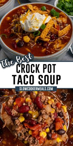 the best crock pot taco soup recipe