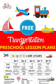 the free transportation preschool lesson plan