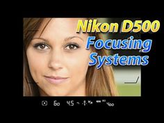 a woman's face with the words nikon d900 focusing systems