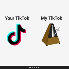 two different types of tiktok with the words your tiktok and my tiktok