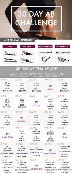 the 30 day ab challenge is here