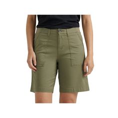 Perfect for all-day comfort and style in the warm weather, you'll love these Women's Lee Ultra Lux Comfort Flex to Go Utility Bermuda Shorts.Click on this WOMEN'S GUIDE to find the perfect fit and more! FEATURES Flex to Go elastic waistband Twill construction 4 functional pockets Banded hem Button & zipper front UnlinedFIT & SIZING 9-in. inseam Mini length hits at the thigh Midrise sits on the high hipFABRIC & CARE Cotton, spandex Machine wash and tumble dry Imported Size: 8. Color: Deep Lichen Green. Gender: female. Age Group: adult. Cotton Shorts For Outdoor, Cotton Spandex, Warm Weather, Front Zipper, Tumble Dryer, Bermuda Shorts, Gender Female, Age Group, Perfect Fit