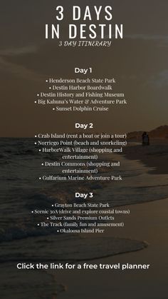 the 3 days in destin flyer