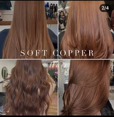 Best Soft Summer Hair Color, Soft Autumn Copper Hair, Soft Copper Brown Hair, Red Hair For Soft Summer, Warm Cinnamon Hair Color, Autumn Red Hair Color, Hair Colors For Soft Summer, Soft Auburn Hair Color, Soft Copper Hair