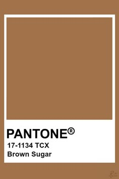 pantone's brown sugar color is shown