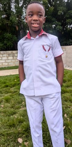 Traditional White Short Sleeve Sets, Cotton School Uniform Sets, White Short Sleeve School Sets, White School Uniform Sets, Fitted Short Sleeve Sets For First Communion, White Short Sleeve Set For First Communion, White Short Sleeve Sets For First Communion, Kaftan Suit, Suit Traditional