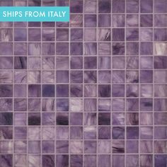 OP 25.08, 1 x 1 Glass Tile | Glass Mosaic Tile by Bisazza Virginia Tile, Purple Tile, Pool Fashion, Tile Companies, Colouring Techniques, Commercial Flooring, Pool Tile, Glass Mosaic Tiles, Tile Samples