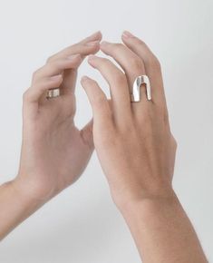 Open arch ring Rings Photoshoot, Hand Modeling, Minimal Rings, Gold Jewelry Prom, Dazzling Jewelry, Anatomy References, Modern Silver Jewelry, Cleaning Silver Jewelry, Product Shoot