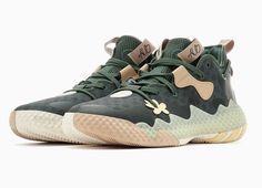 James Harden Shoes, Harden Vol 6, Green Basketball Shoes, Hoop Shoes, Basketball Shoes For Men, Adidas Basketball Shoes, Adidas Crazy, Household Waste, James Harden