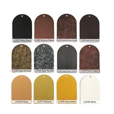 an assortment of color samples for leather