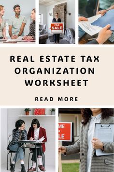 REAL ESTATE TAX ORGANIZATION WORKSHEET Tax Organization, Real Estate Marketing Strategy, Real Estates Design, Business Expense, Liability Insurance, Email Marketing Services, Tax Preparation, Sales Strategy, Car Lease