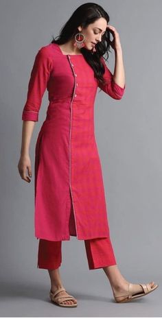 डिजाइनर कपड़े, Design Kurta, Salwar Neck Designs, Stylish Kurtis Design, Indian Kurti Designs, Kurti Sleeves Design, New Kurti Designs, Churidar Designs, Simple Kurta Designs