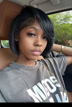 Cute Silk Press Natural Hair Short, Bob On 4c Natural Hair, Natural Short Bob Hairstyles For Black Women, Poetry Show Outfit, Short Short Bob Hairstyles, Blow Out Hair Styles Short Blow Out Black Women, Bob 4c Natural Hair, Layered Bob Natural Hair Black Women, Short Straight Natural Hair Black Women Bob Styles