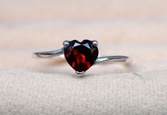 Garnet Heart Ring Natural Gem 925 Sterling Gems Garnet size : 6x6 MM The Ring are made of hypoallergenic 925 sterling silver. Can be worn every day, every festival. Discount: 10% off when you spend USD 25 Promo code: SAVE25 Garnet Heart, Christmas 2024, Solitaire Ring, Garnet, Heart Ring, Beauty Book, Jewelry Rings, Thailand, Etsy Accessories