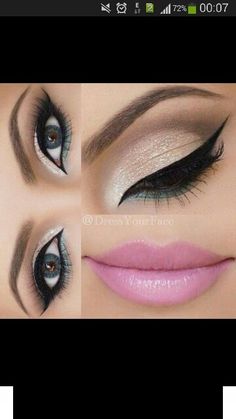 Eyes2 Pink Lipstick Makeup, Makeup Tip, Beauty Make-up, Makijaż Smokey Eye, Pink Lipstick, Kiss Makeup, Lipstick Makeup, Eye Make, Gorgeous Makeup