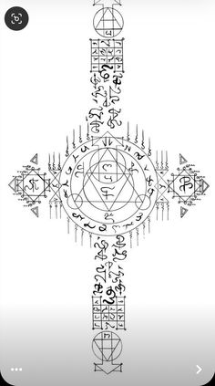 the cross is made up of letters and symbols