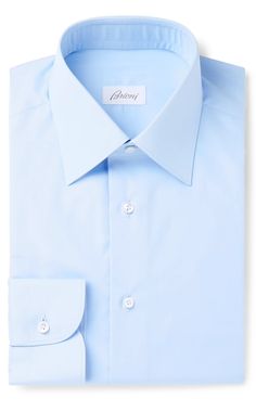 Light-Blue Cotton-Poplin Shirt Designer Blue Shirt For Formal Occasions, Luxury Blue Cotton Shirt, Berluti Shoes, Tom Ford Jacket, Cotton Poplin Shirt, Poplin Shirt, Formal Shirts, Blue Shirt, Mr Porter