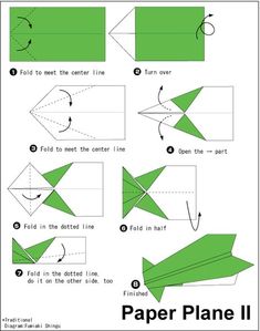 how to make an origami paper plane that looks like it's flying